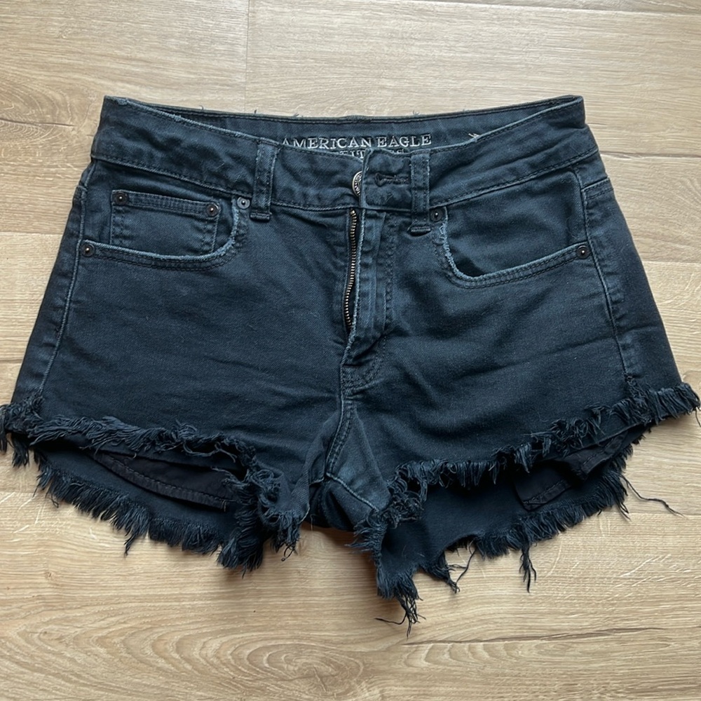 American Eagle Black Jean Shorts